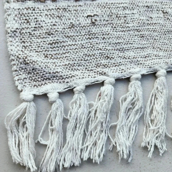 Celerie Kemble White & Gray Decorative Tapestry Mateo Throw India 50" x 60" - Picture 7 of 15